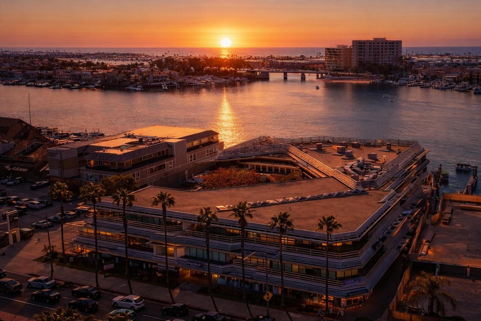 Newport Beach sunset view near Eleve Health wellness clinic